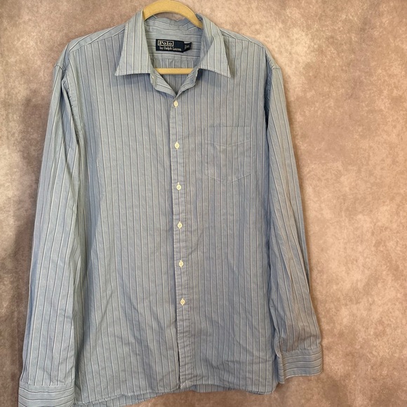 Polo Ralph‎ Lauren Button Up Longsleeve Casual Dress Shirt Mens XL Lt Blue - Picture 1 of 8